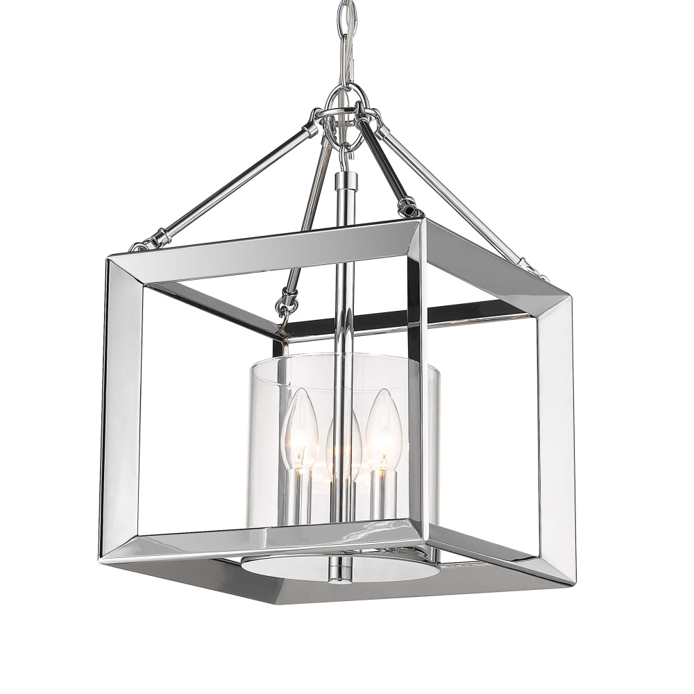 Wry Lighting Smyth 3-light Chandelier in Chrome